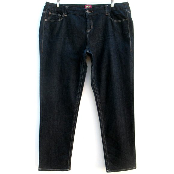 Torrid Pink Label Tapered Dark Stretch Tag Sz 24 - Picture 2 of 6